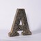 Vintage Handmade Eco-Friendly Gray Wooden Alphabet Letter Block